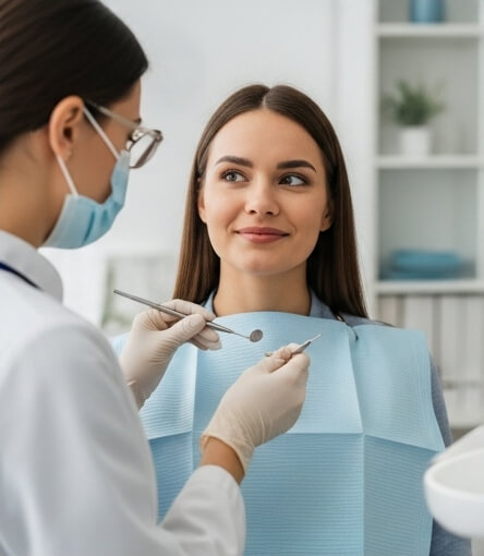 Women getting tooth pain treatment - Emergency dentist Blackpool